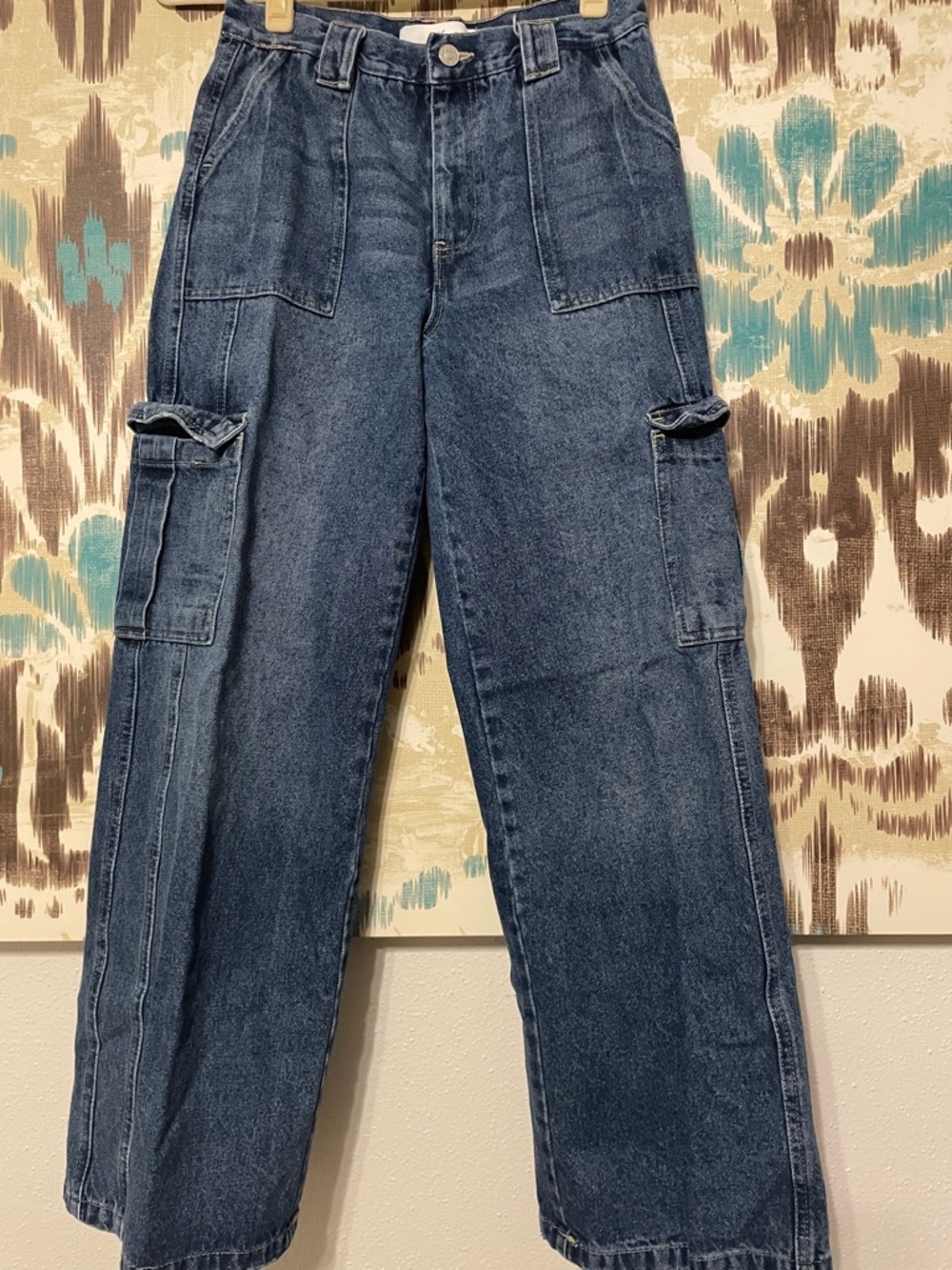 KanCan Dark Blue Denim Jeans with Branded Button